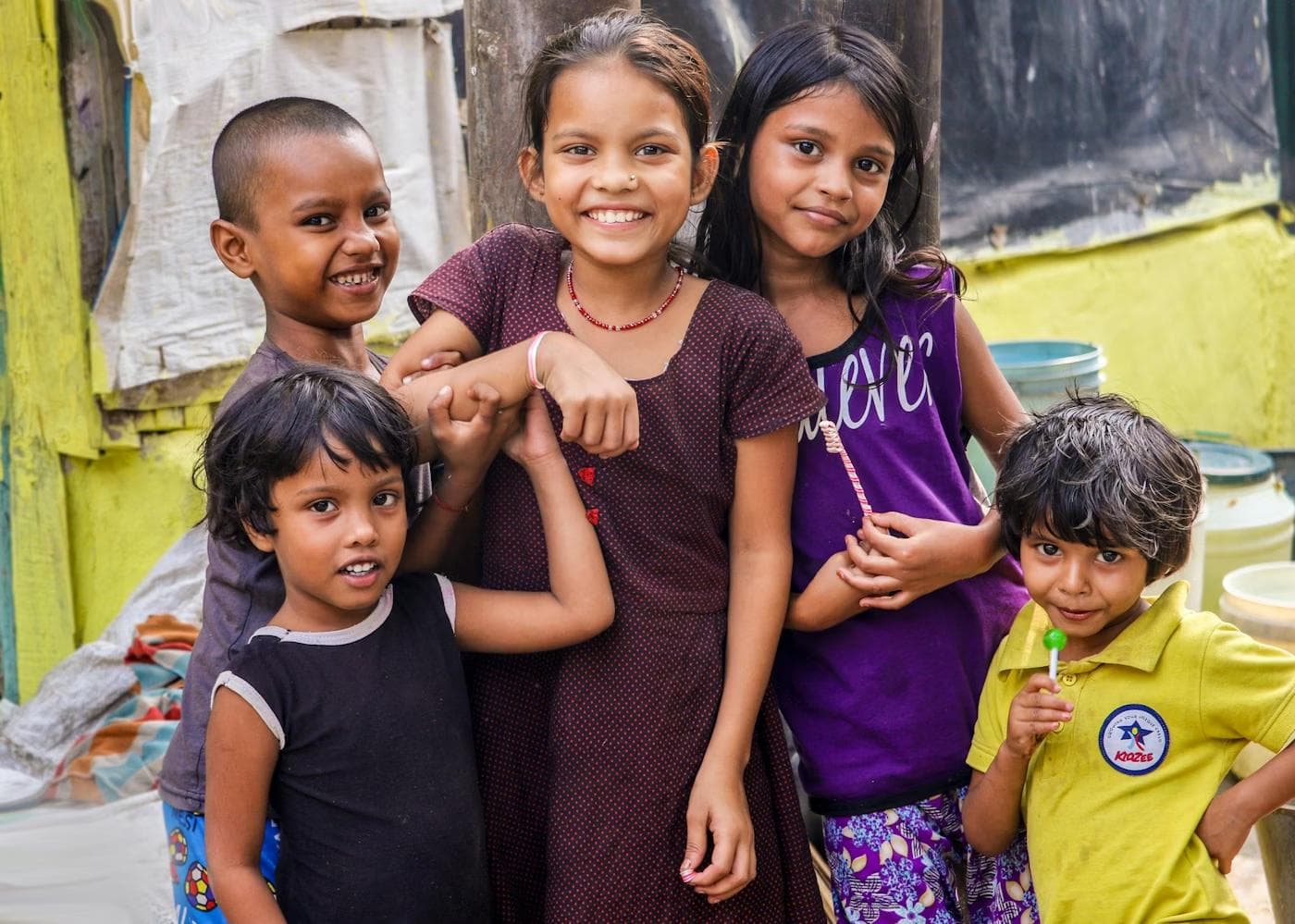 Group of smiling school children