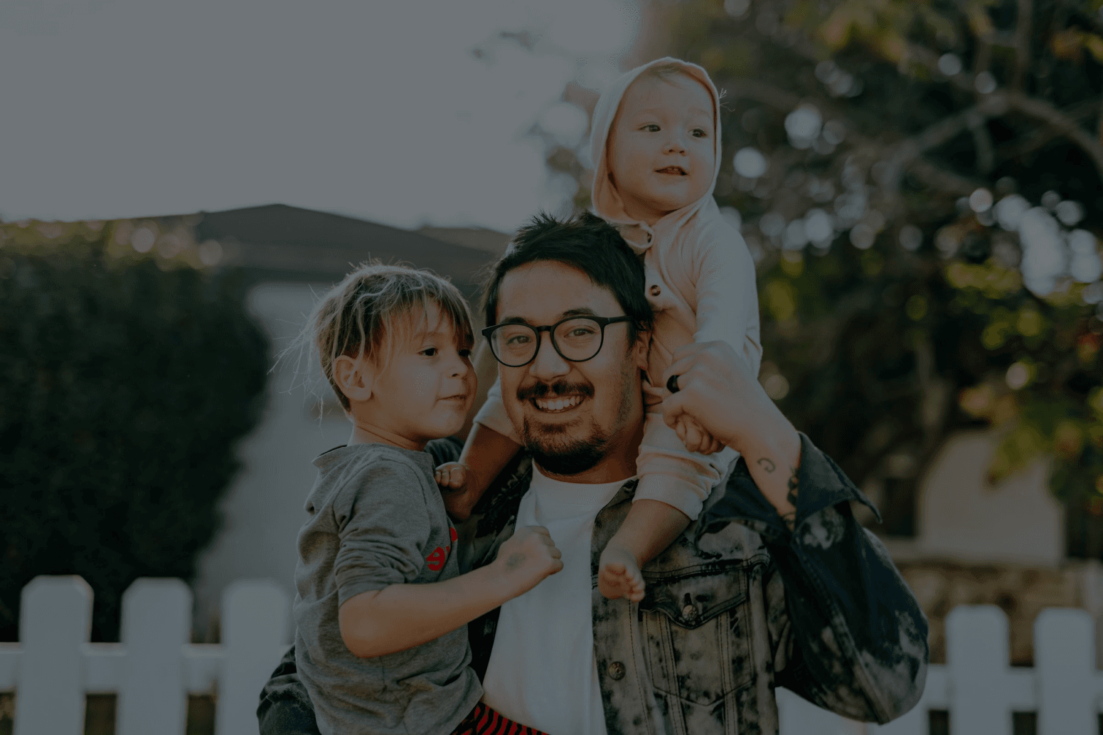 Father holding his child on his shoulders
